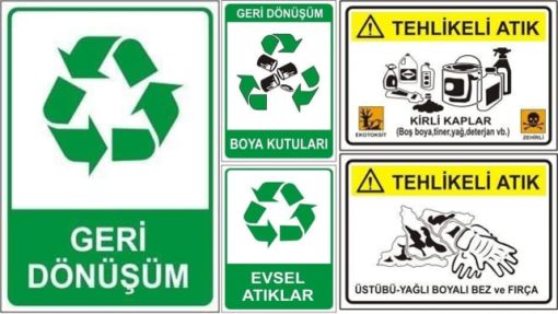 Geri Dönüşüm Tehlikeli Atık Levhaları