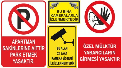 Site Ve Apartman Levhaları, Site Talimatları, Apartman Talimatları, Site Uyarı Levhaları, Apartman Uyarı Levhaları