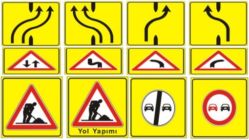 Yol Yapım Levhaları, Yol  Bakım Levhaları, Yol  Onarım Levhaları, Yol Levhaları