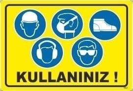 Baret, Maske, Eldiven,Ayakkabı,Gözlük Kullanınız, Dikkat Elektrik Tehlikesi, Tehlike Maden Sahası Levhası, İnşaat Sahasına Girmek Tehlikeli ve Yasaktır Levhası, Dikkat Burada Çift Taraflı Besleme Yapılmaktadır Levhası, İnşaat Alanı Koruyucu Malzemeni Kullan, Ezilme Tehlikesi Preste Çalışırken Çift El Kumandasını Kullan, Gürültülü Alan Kulaklık Tak, Yangın Tehlikesi Sigara İçmek ve Açık Alev Yasaktır, Fabrika Alanı Koruyucu Malzemeni Kullan, Sıçrayan Parçalar Çapak Tehlikesi, Soğuk Düşük Isı Tehlikesi Koruyucu Malzemeni Giy, Sıkışma Tehlikesi, Yüksek Düşme Tehlikesi- Paraşüt Tipi Emniyet Kemerini Tak, Dönen Cisimler Kesilme Tehlikesi Çelik Örgü Eldiven Giy, Sıcak Levha Yanma Tehlikesi Isıya Dayanıklı Eldiven Giy, Asit Tahriş Edici Tehlike, Uyarı Levhaları, Bursa Uyarı Levhaları Baskı, Kombine Levhalar,